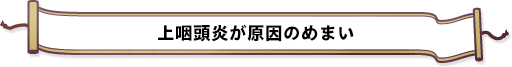 上咽頭炎が原因のめまい