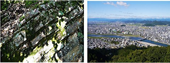 地層と岐阜市周辺の平野